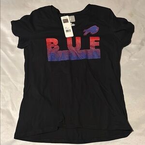NFL Women's Black and Red Short Sleeve Tee
